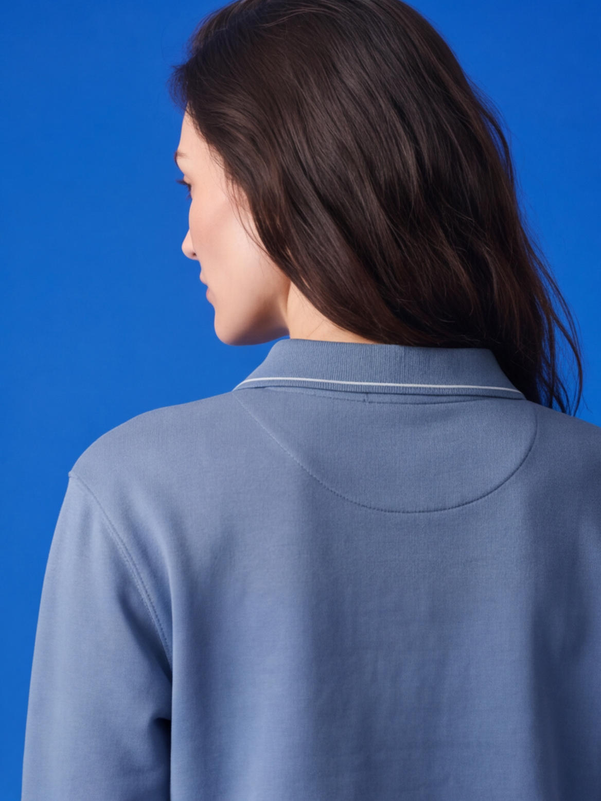 Kea Cropped Polo - Pale Blue