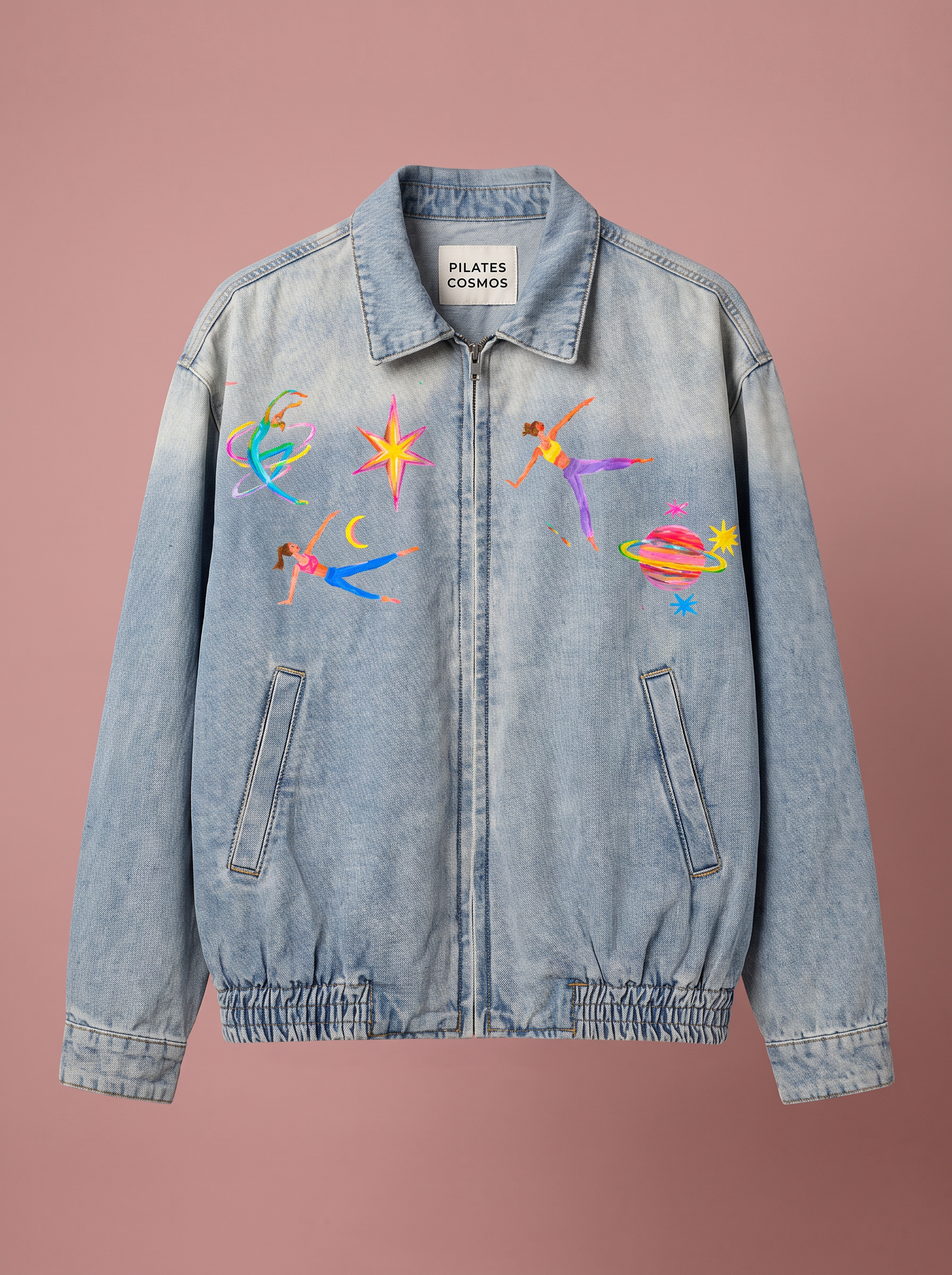 Cosmos Zipped Denim Jacket