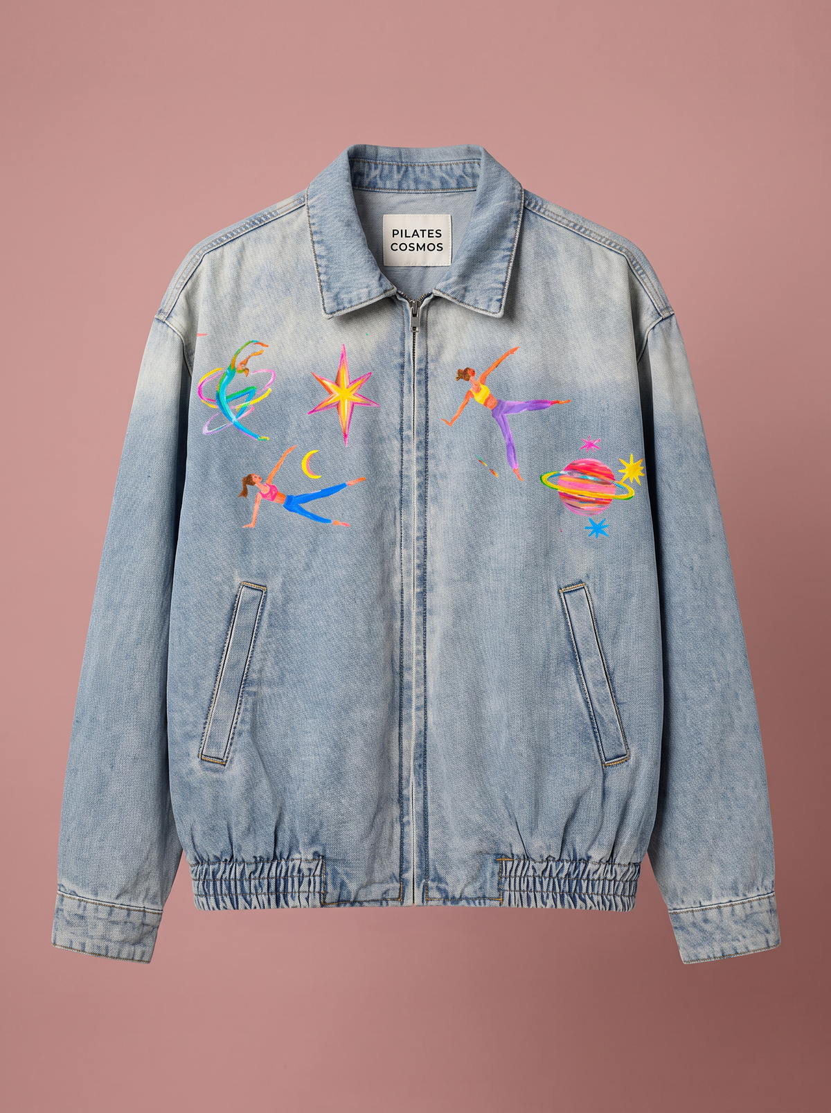 Cosmos Zipped Denim Jacket