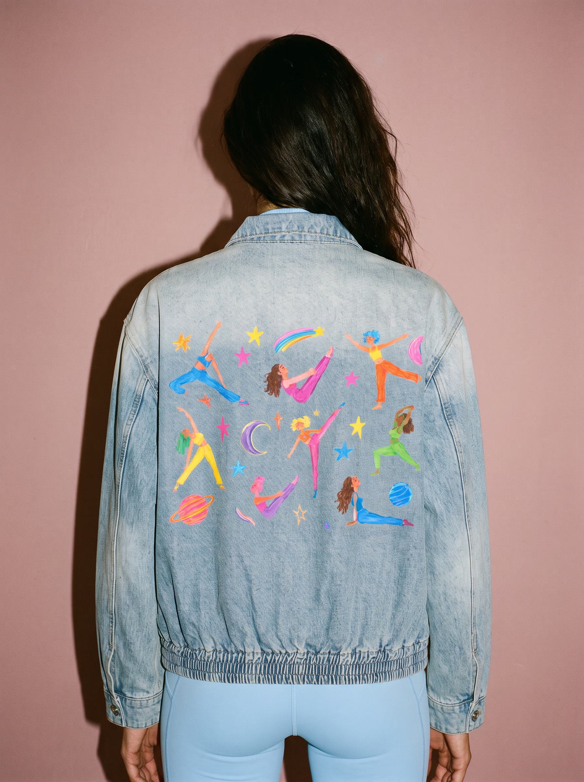 Cosmos Zipped Denim Jacket